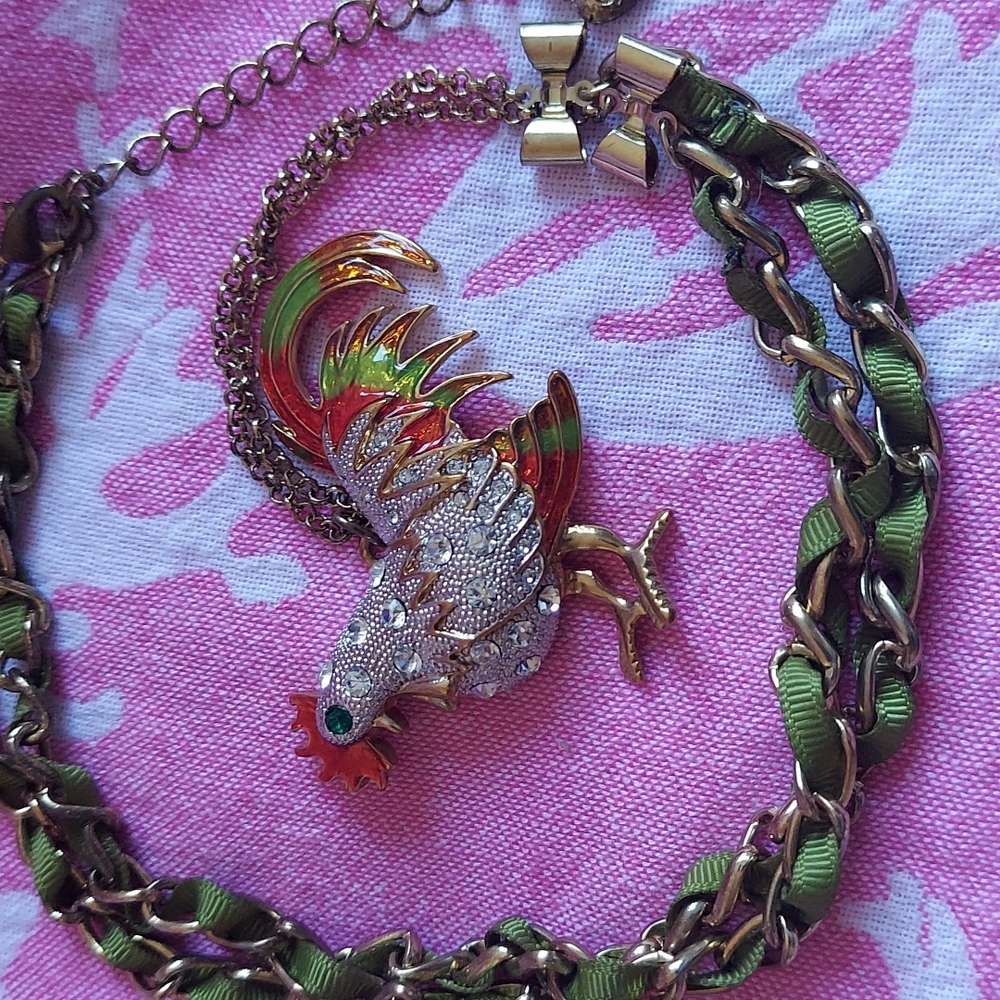 Betsey Johnson FARMHOUSE ROOSTER NECKLACE - Picture 12 of 12